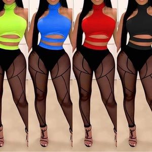 2Piece Mesh Set (red blue black lime)